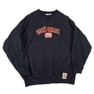 Vintage Ecko Unltd Pullover Sweatshirt Mens 2XL Black Y2k